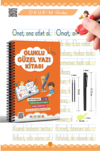 Güzel Yazı Öğreten Oluklu (Kabartmalı) Kitabı | Sihirli Yazı Defterleri | Çocuk Aktive Eğitici Kitap