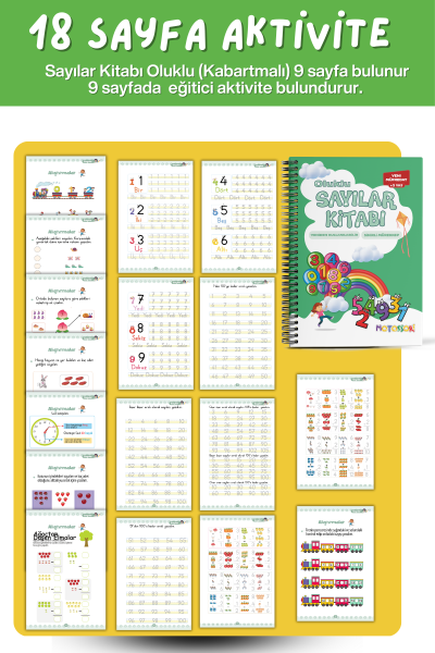 Sayıları Öğreten Oluklu (Kabartmalı) Kitabı | Sihirli Yazı Defterleri | Çocuk Aktive Eğitici Kitap - Görsel 2